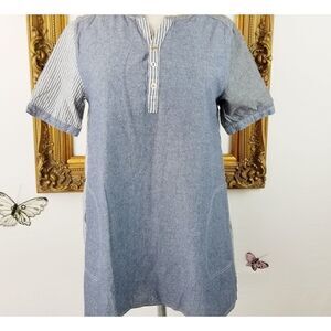 Love tree multi color and texture chambray tunic